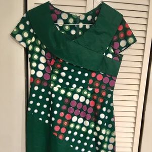 Vlisco fabric custom-made fully lined dress